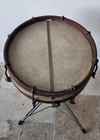 French Antique Wooden Snare Drum Aged Patina Early 1900s 
