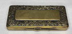 King Gillette Gold Tone Safety Razor Box Pocket Edition Case Only Pat  1900s Vtg