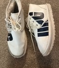 Ugg Neumel Chopd Men s Size 13 White Black Big Logo Leather Chukka Ankle Boots