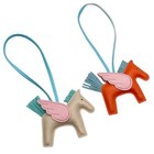 Cute Pegasus Horse Leather Bag Charm Handbag Pendant Keychain Multicolor