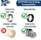 130 Pack Xfitting 1 2  Pex B Crimp Fittings W  Copper Crimp Rings   Lead Free