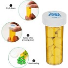 12 20 Pack Medicine Pill Bottles Empty With Caps For Medication Orange 0 9 In