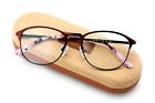 Oval Circular Metal Non-prescription Glasses Frame Clear Lens Eyeglasses Rx able