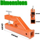 Clamp On Trailer Hitch 2  Ball Mount Receiver For Deere Bobcat Tractor Bucket