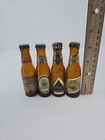 Vintage Lot Of 4 Tall Mini 4-3 8  Beer Bottles - Not Salt   Pepper Shakers