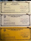Lot Of 8 Vintage Indiana Retail Dealers Licenses 1944-1951