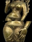 17 5  Rare Antique Bronze Figure Of Hindu Goddess Buddha Vintage Bhumi Devi