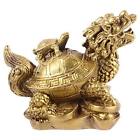 Wakauto Dragon Turtle Statue Brass Feng Shui Wealth Good Lucky Dragon Turtle 