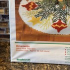 Wonderart Christmas Latch Hook Tree Skirt Kit Ornaments  4586 33  Vintage New