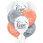 15 Pack Love Wedding Party Decoration Latex Balloons 12  Round White Silver Tan