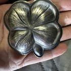 Vintage  925 Sterling Silver Four Leaf Clover Small Dish
