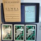 Vintage Kem Samba 3deck Playing Cards Factory Sealed Art Deco Flamingo Tax Stamp