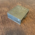 Vintage Etched Brass Trinket Box Wood Lined Hinged Lid Cigars