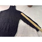 Black Diamond Pointelle Bobble Knit Turtleneck Sweater Size 150 M72317