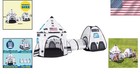 Versatile Kids Play Tent Set With Tunnel - Safe Indoor outdoor Spaceship Fun