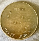 Astrology Sign Gemini Risqu   Twins Zodiac Vintage Coin Token Good Luck Charm