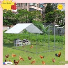 Large Metal Walk In Chicken Coop Large Hen House Poultry Hutch Rabbit Cage Usa