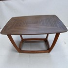 Mid Century Modern Mcm End Table Sculpted Wood Base Laminate Top Vintage 1960s