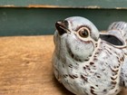 Terracotta Bird Figure Clay Pottery Planter Pot Hand Painted Glazed