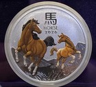 2026-p Australia  1 Year Of The Horse Colorized 1oz  9999 Silver Ngc Ms70 Purple