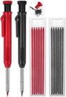 Deep Hole Carpenter Pencil Set 2 8mm Mechanical Marker W Refills Sharpener