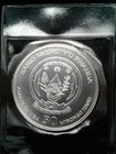 2017 1 Oz   999 Fine Silver Rwanda Hippopotamus
