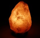 Himalayan Rock Salt Crystal Lamp  9 5 Inches Tall - Soft Calm Light  Orange Hue