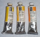 Winsor Newton Oil Paint Cadmium Yellow Range 37ml Tube Lot Of 3 Old Vintage Nos