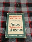 Antique Vtg 1958 Veedol Safety Check Lubrication Guide Tidewater Oil Co  Book