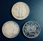  3  Canada 80  Canadian Silver Dollar- 3 Coin Lot-1 8 Ozt Of Silver   