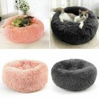 Pet Dog Cat Bed Donut Plush Fluffy Soft Warm Winter Cushion Mat Sleeping Kennel