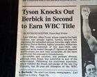 Iron Mike Tyson Become Youngest World Heavyweight Boxing Champion 1986 Newspaper