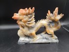 Vintage Stone Hand Carved Chinese Dragon