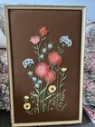 Crewel Yarn Embroidery Artwork gorgeous 1978 needlework In Mint Condition