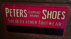 Vintage Advertising Peters Diamond Shoes  Tin   Sign