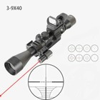 Rifle 3-9x40 Scope Red Green Dot Reticle Laser Tactical Hunting Shooting Combo