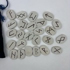 Norse Viking Elder Futhark Porcelain Rune Set W  Bag And Blank Rune
