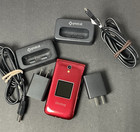 Jitterbug Flip Cell Phone Alcatel Greatcall  Red Senior Friendly Easy Use