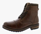 Crevo Camden Chestnut Brown Leather Men   s Size 11 5 Lace-up Size Zip Ankle Boots