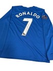 Cristiano Ronaldo  blue  Soccer Hand Signed Jersey