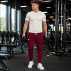 Adidas Team Issue Tapered Pants For Men   Collegiate Burgundy   Sizes S-2xl New