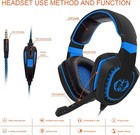 Blue Gaming Headset For Ps4  Ps5  Xbox One  Wired Over-ear Headphones