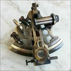 Antique Collectible Nautical Brass Working German Marine Sextant W  Wooden Box