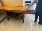 Huge 1700s American Antique Maple Farmhouse Kitchen Workbench Table   Heavy   