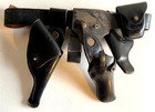 Jay-pee Black Leather Police Duty Belt W holsters-buchiemer Clark Holster  