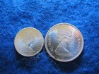 1967 Canada Centennial Silver 10 Cents  fish    25 Cents  bobcat  - High Grade