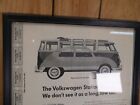 1962 Volkswagen Station Wagon Bus Original Dealer Advertisement Print Framed