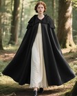 Joukavor Renaissance Hooded Cloak For Women Men Adult Medieval Cape For Renfa   
