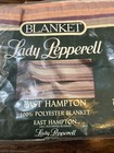 Lady Pepperell Blanket Striped Hampton Twin full Vintage Satin Trim 72x90 Nos