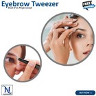 Stainless Steel Slant Tip Tweezer Precision Eyebrow Hair Remover Tools